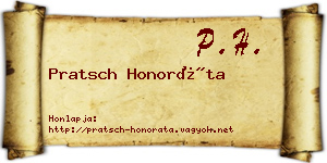 Pratsch Honoráta névjegykártya